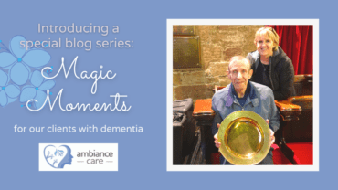 Ambiance Care dementia care in Stockport founder Diane with client John