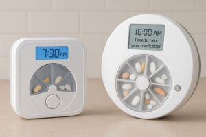 Timed medication dispenser dementia