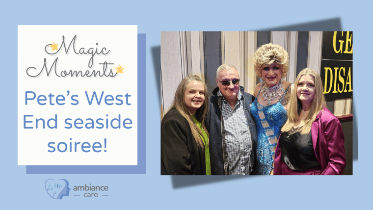 Pete, who lives with dementia, enjoyed a night out in Blackpool!